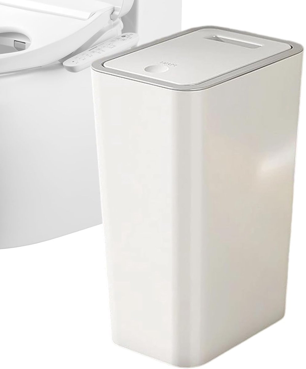 Keuken Afvalbak - Prullenbak Deksel - Ruimtebesparend Afval - Smal Ontwerp 10 Liter - 33x9.5x13cm