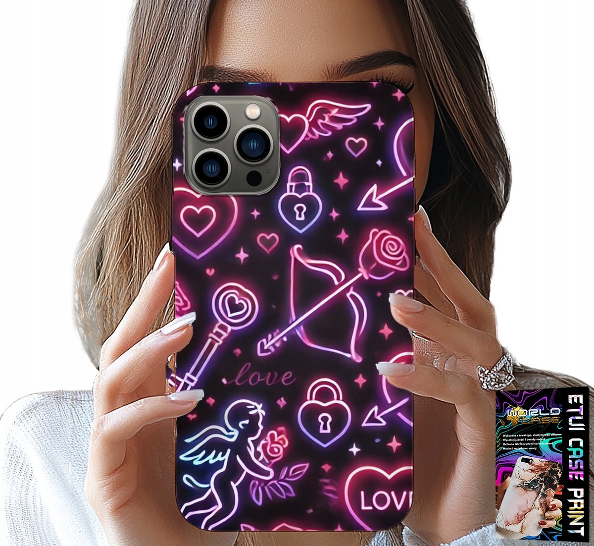 HOESJE VOOR IPHONE 12 PRO MAX - VALENTIJNSDAGHOESJE, LOOT, CUPID, HARTJES