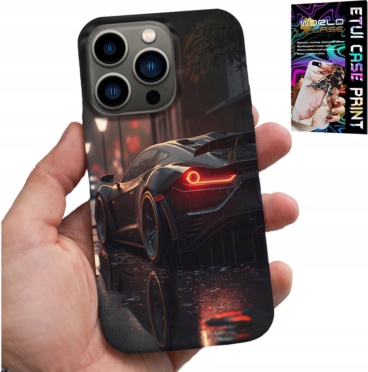 iPhone 14 Pro hoesje - Sportwagens, motorliefhebbers, glas
