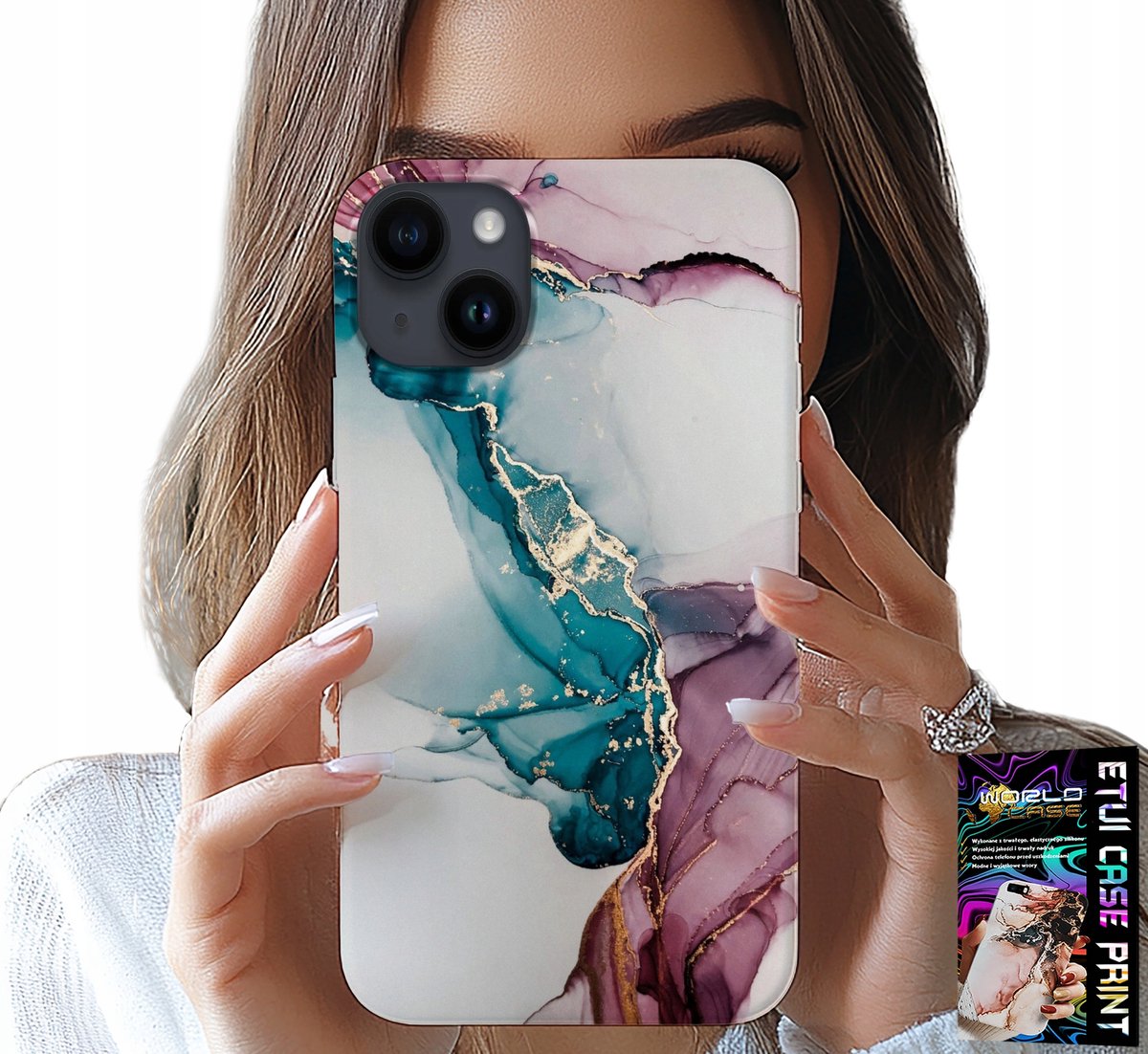 HOESJE VOOR IPHONE 14 PLUS - ELEGANT MARMERMODIEUS VROUWELIJK HOESJE