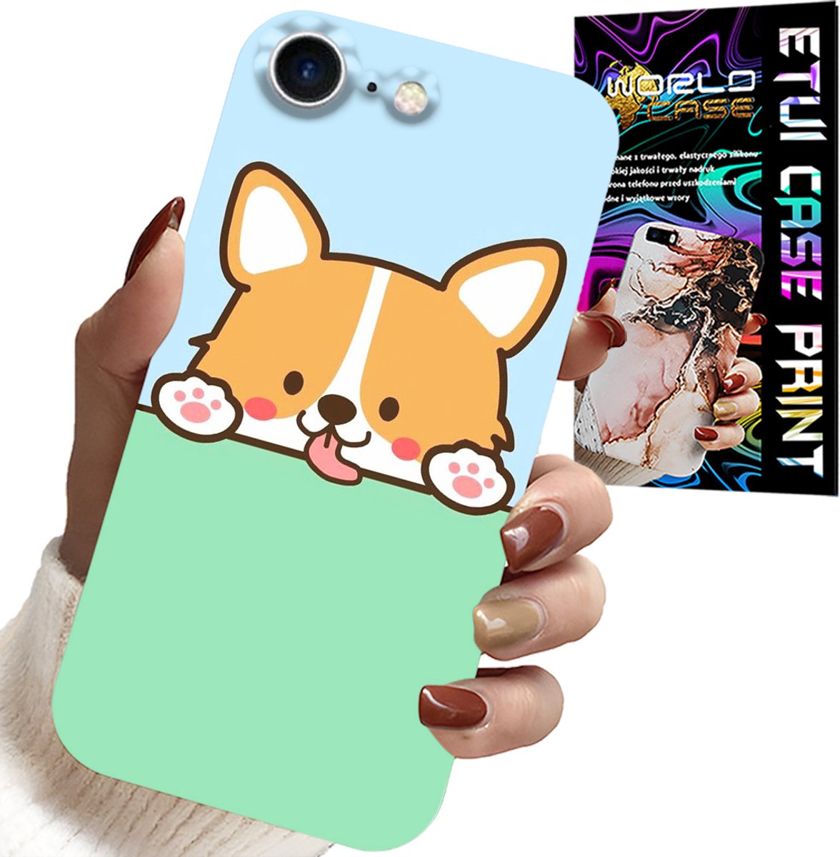 HOESJE VOOR IPHONE 7 / 8 / SE2 - LEUKE HONDEN MET SPROOKJESPATROON