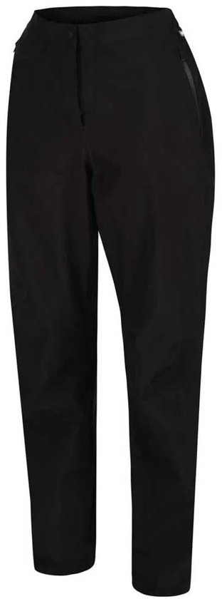 Zwarte outdoorbroek voor dames, productfoto.