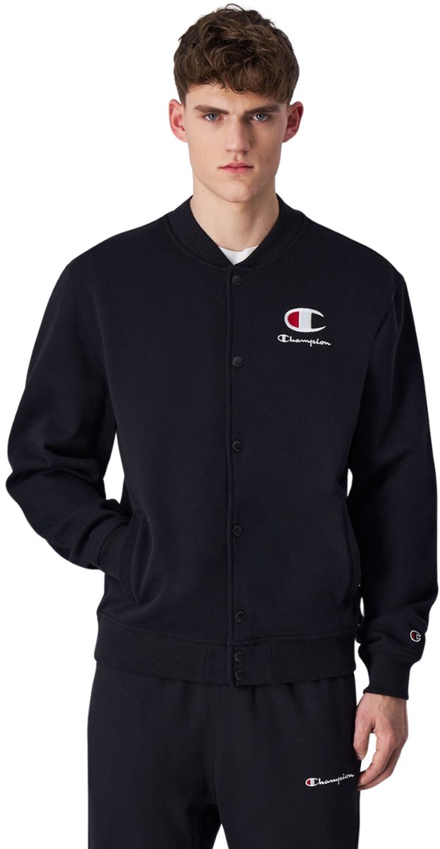 Champion Sweater Heren Bomber Sweatshirt Zwart