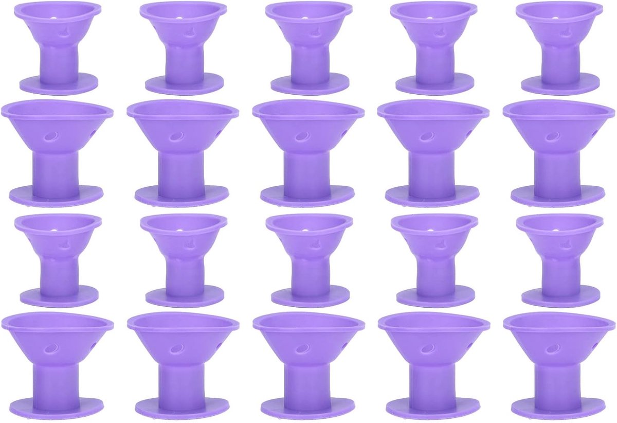 Haarrollers Set - Krulspelden Siliconen - Haar Krullen - Zacht Materiaal - 20 Stuks - Diverse Kleuren