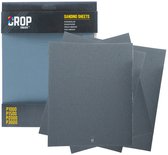 CROP schuurpapier set, P1000, P1500, P2000, P3000, donkergrijs, 230x280mm