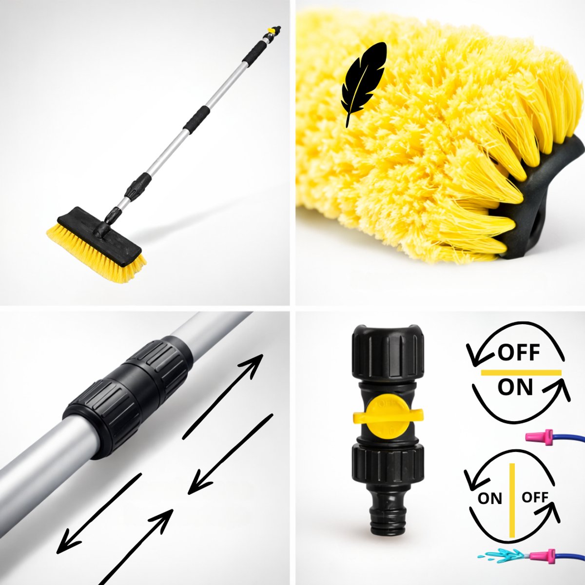 Anwicar Telescopische Wasborstel 250 cm - Car Cleaning Kit