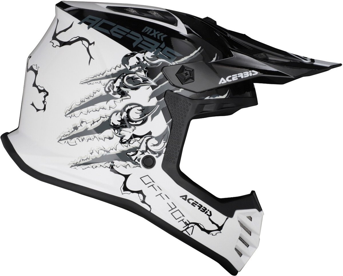 Acerbis Profile Junior Rex Wit Zwart Kinder Crosshelm - Maat YM - Helm – foto 5