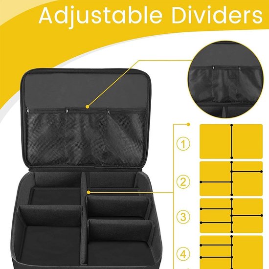 Golfschoenentas - Golfkoffer Organizer - Auto Opbergen - Opvouwbaar Ontwerp - 45 x 345 x 24 cm - Zwart — afbeelding 5