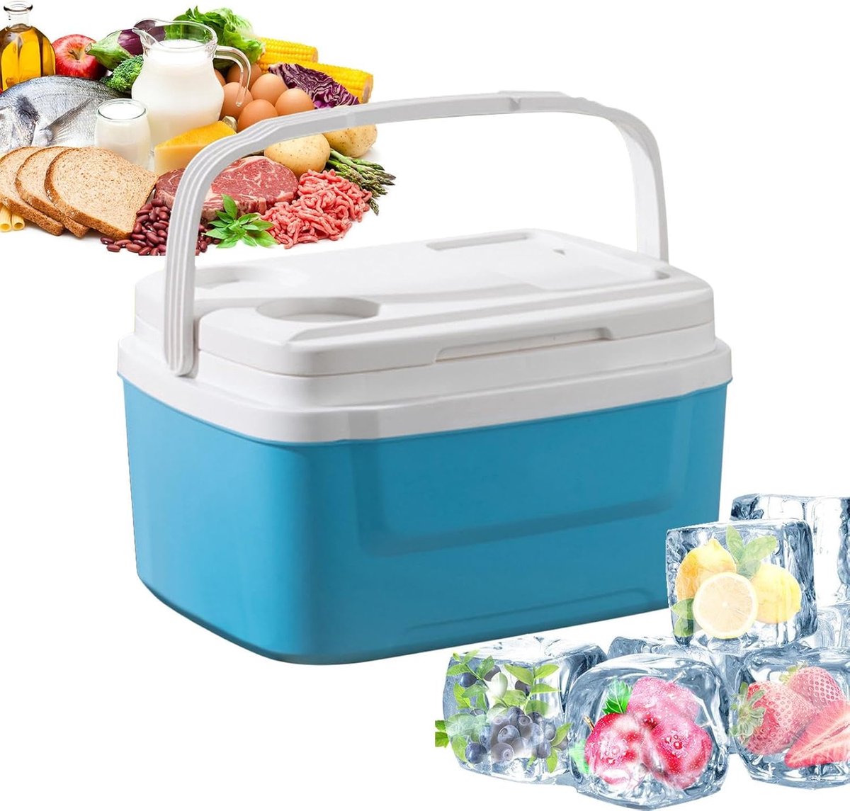 Geïsoleerde Cooler - Draagbare Koelbox - Outdoor Avonturen - Lekvrij Ontwerp - 8 Liter Capaciteit - Geel