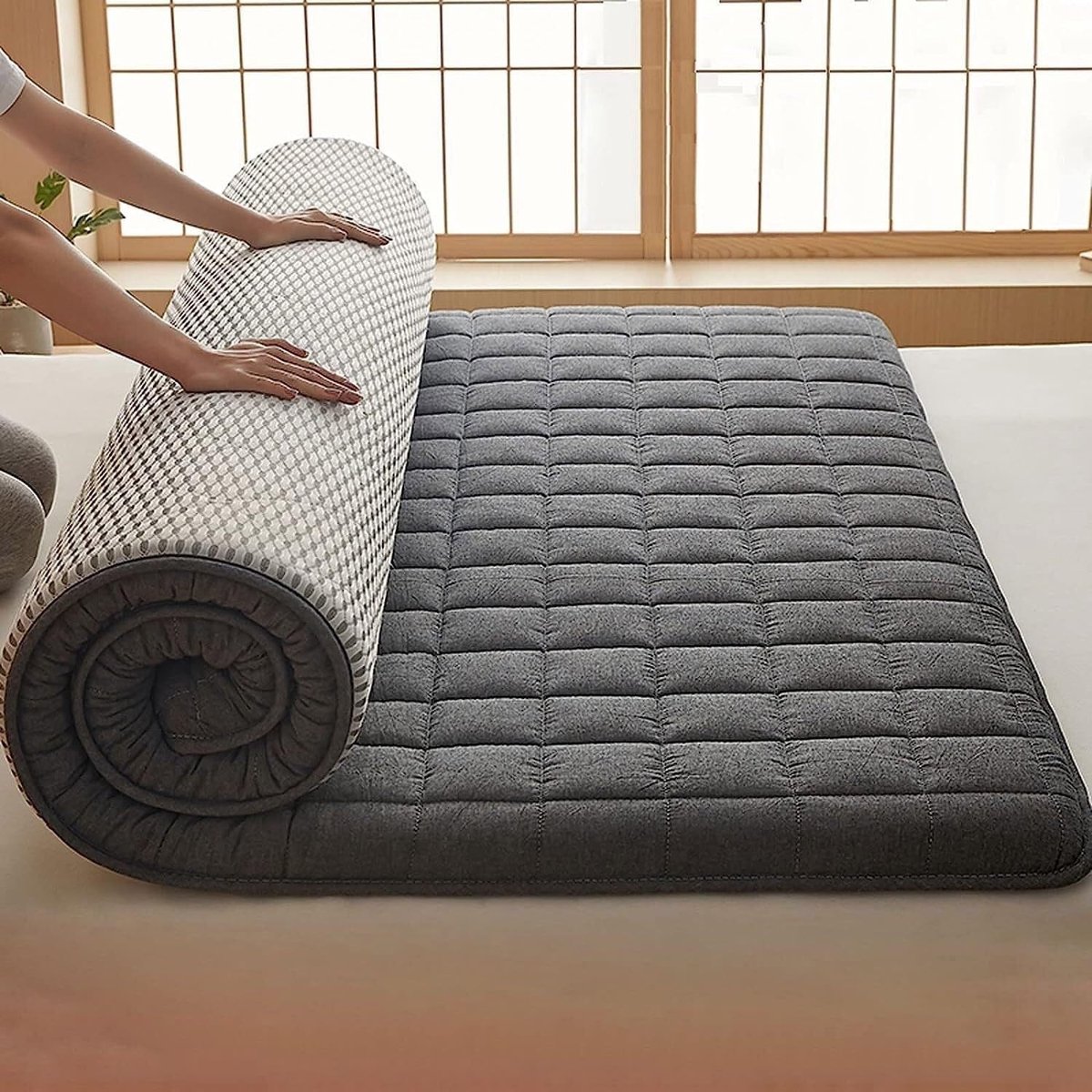 Japanse Futonmatras - Vouwbed Matras - Ruimtebesparend Slapen - Ademend Antislip Ontwerp - 120 x 200 cm - Meerdere Kleuren