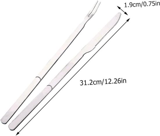 Barbecue Gereedschap Set - Vork En Snijder - Buiten Koken - Roestvrij ...