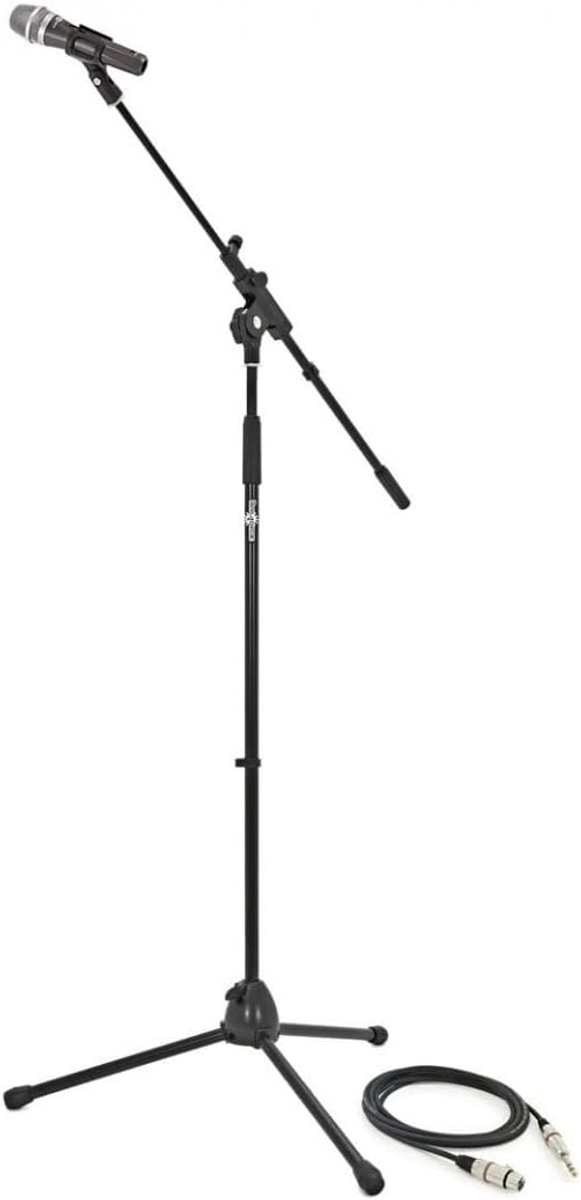 Compleet Vocal Microfoonset met Boomstandaard en Lange XLR Kabel