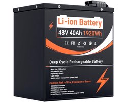 Lithium Batterij - Energie Opslag - Off-Grid Energie - 4000+ Deep Cycles - 48V 40Ah 1920Wh - Aluminium