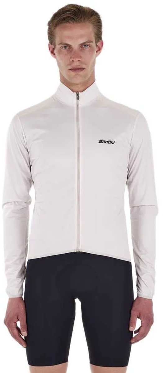 Santini Packable Windbreaker Jas Wit XL