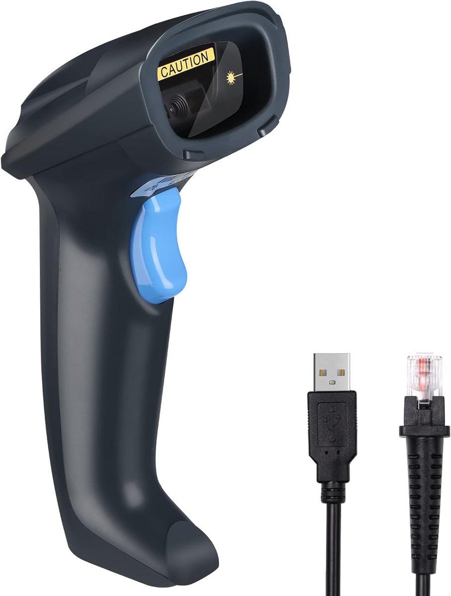 2D Handheld Barcodescanner USB - Leest 1D en 2D Codes, QR, PDF417, Data Matrix - CMOS Sensor voor Scherm en Papier - Plug & Play voor Magazijn, Kassa, POS