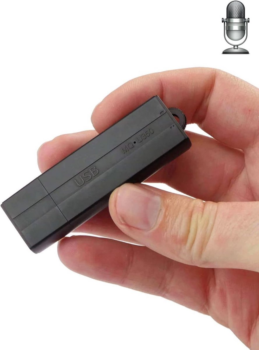 Verborgen Micro Recorder in USB-stick met Geluidsdetectie en Lange Batterijduur