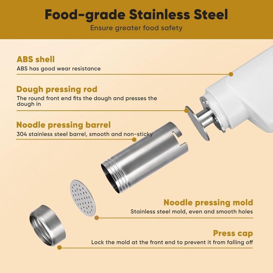 Pastamachine - Pastamaker - Spaghetti en Lasagne Machine - Pastadeegroller van Merkloos — afbeelding 2