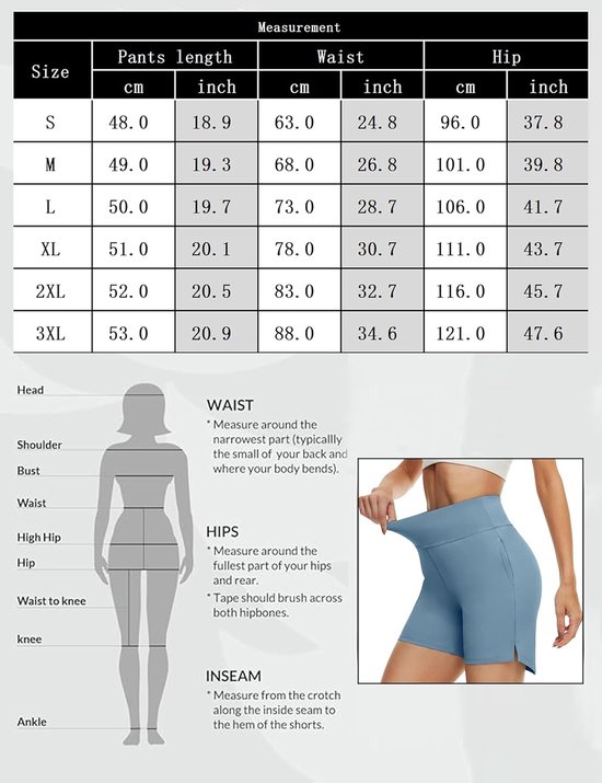 Dames Hardloopshorts - Sportbroek Yoga - Actieve Beweging - Hoge Taille — afbeelding 3