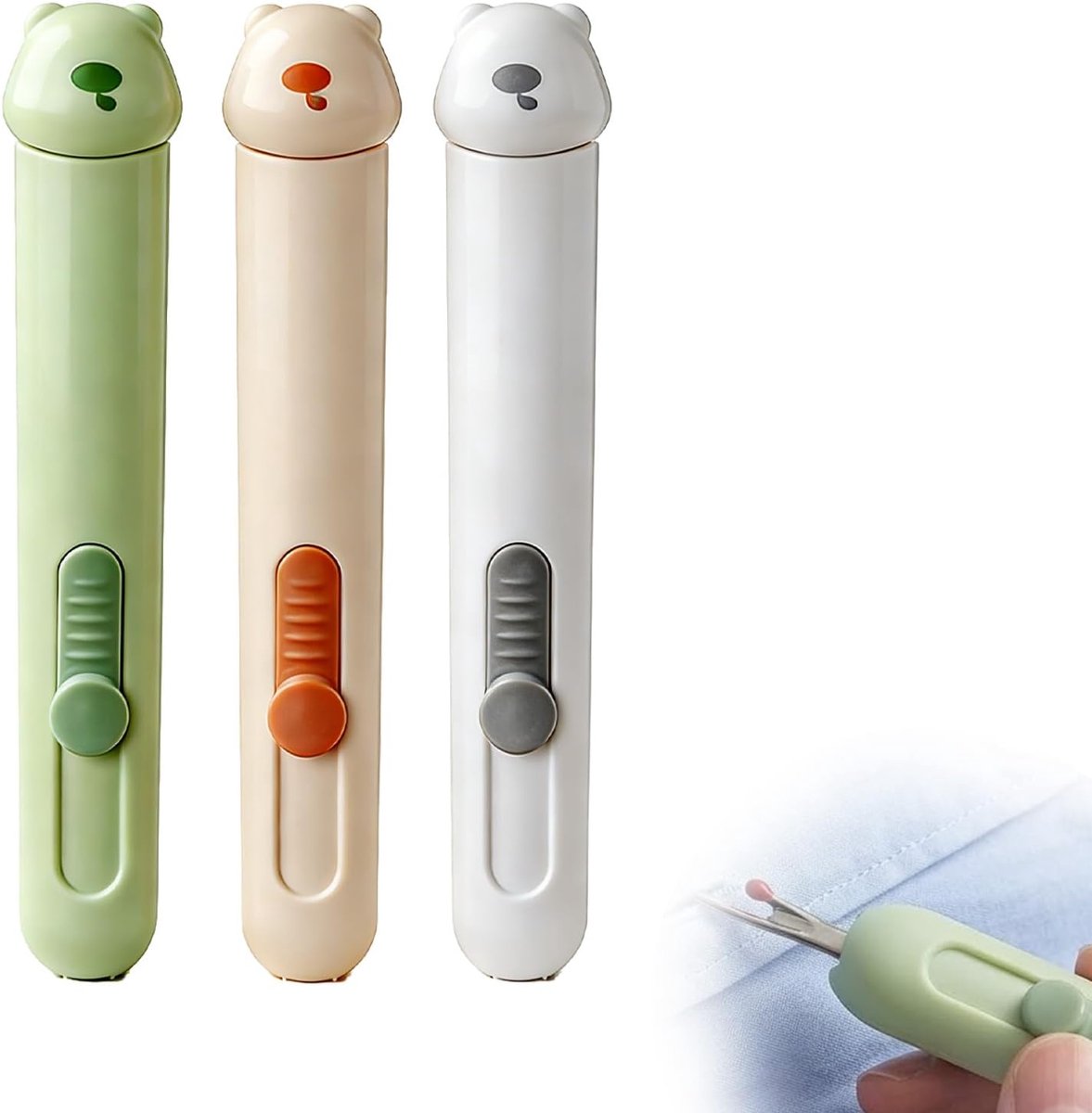 Naaigerei Set - Naald Inrijger - Handen Naaien - 2-in-1 Ontwerp - 3 Stuks - Gemengde Kleuren