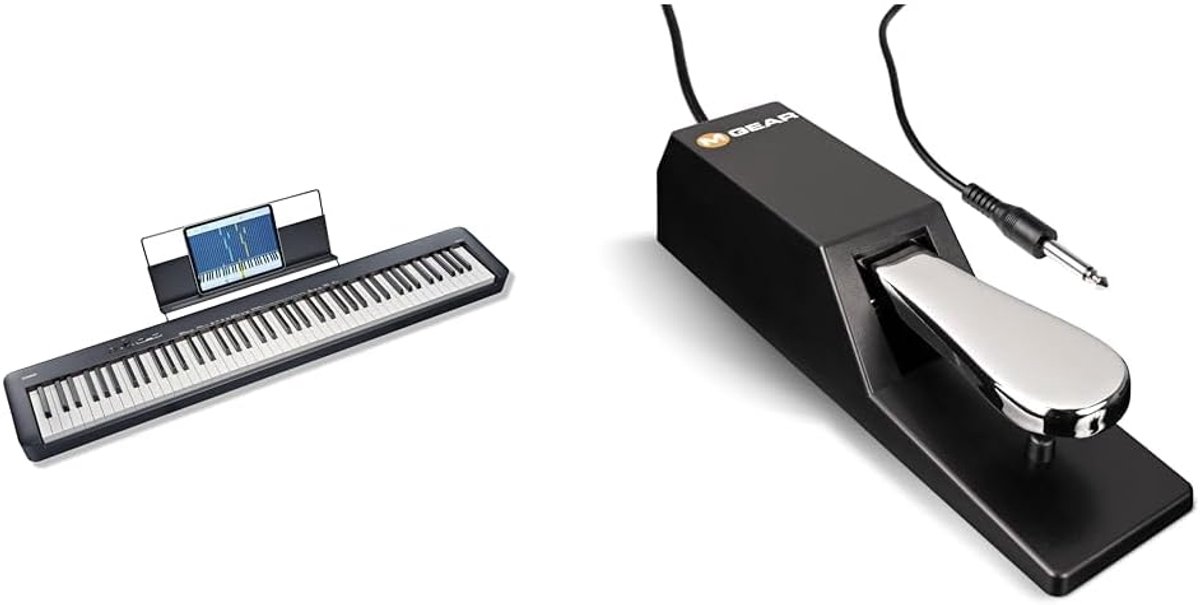 Digitale Piano met Pianostijl Sustainpedaal Set