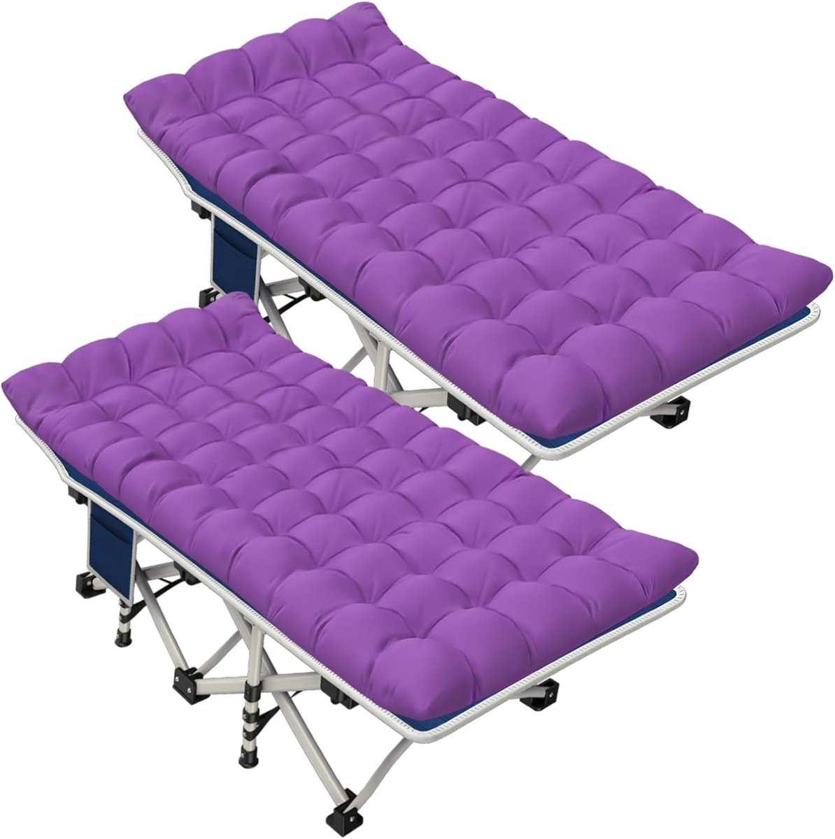 2-Persoons Campingbed met Comfortabele Matras - Inklapbaar en Zwaar Belastbaar