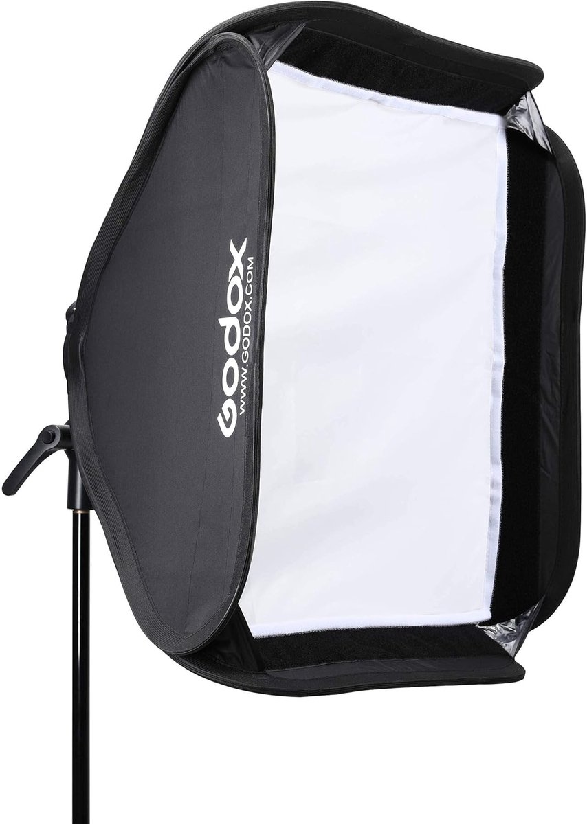 Stativadapter met Bowens Mount en Grote Softbox 80x80 cm
