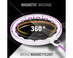 HMS HHM17 Serie - Hula Hoop - Magnetisch - Met Gewicht - Wit/Violet