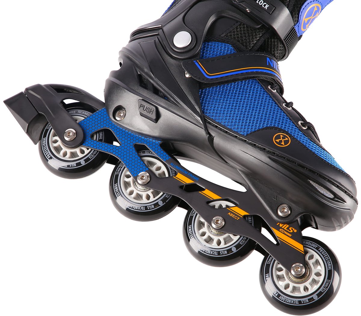 Nils Extreme NH18188A 2-in-1 Skates – 29-33 Verstelbare Schaatsen Aluminium Frame Oranje