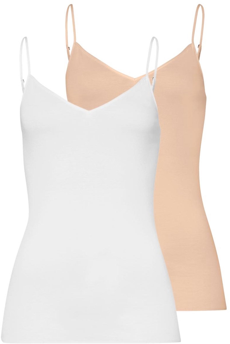 Hanro Dames spaghettitop 2 pack Cotton Seamless