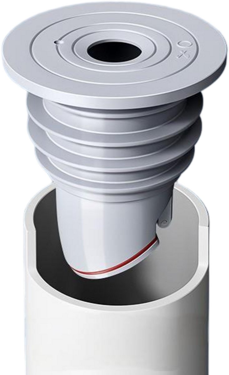 2 Stuks Universele Siliconen Afvoerplug met Anti-Geur Terugslagklep - Flexibele Riool Afdichtingsring in 4 Maten - Geschikt voor Wasmachine, Gootsteen en Badkamer- grijs- B-45-50mm