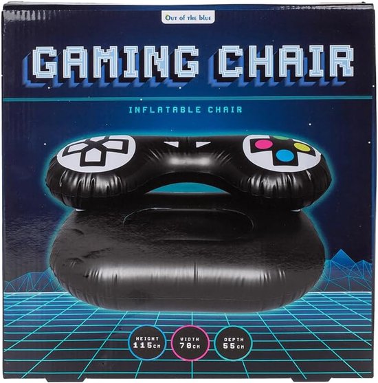 Opblaasbare Fauteuil - Zetel Game Zwart - Ontspannen Gaming - Uniek Controller Design - 32 x 30 x 5cm - Zwart — afbeelding 5