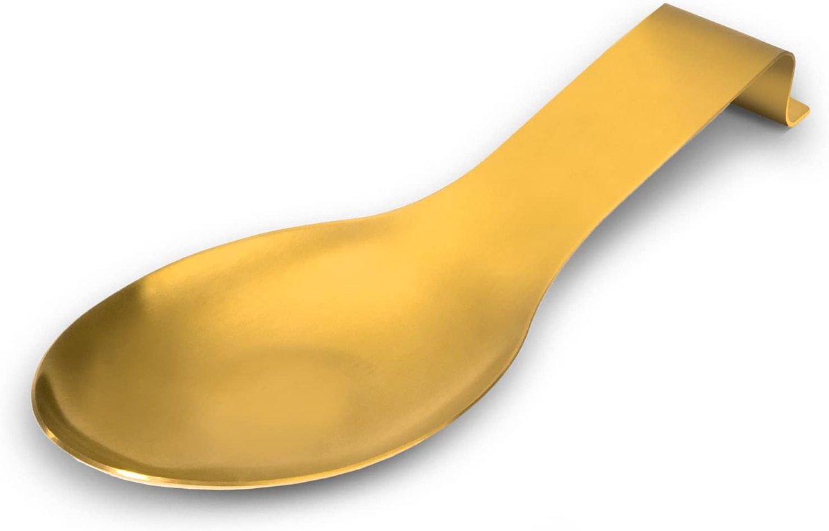 Lepelhouder - Keukengerei houder - Aanrecht organiseren - Roestvrij staal - 23.5 cm - Goudkleurig