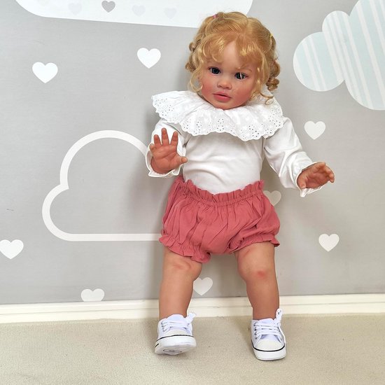 26 inch Realistische Reborn Baby Pop van Zacht Siliconen Vinyl - Handgemaakte Pasgeboren Baby Pop voor Kinderen - Perfect Cadeau voor Verjaardagen — afbeelding 4