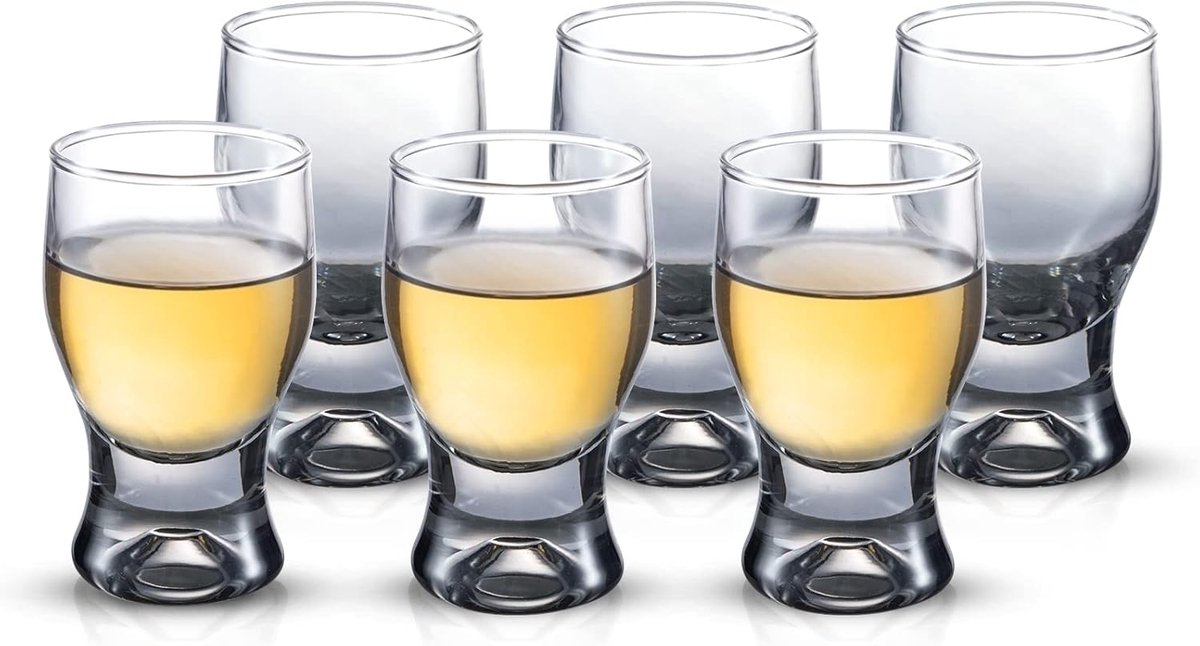 Set van 6 shotglazen 2 oz - rokerig grijs