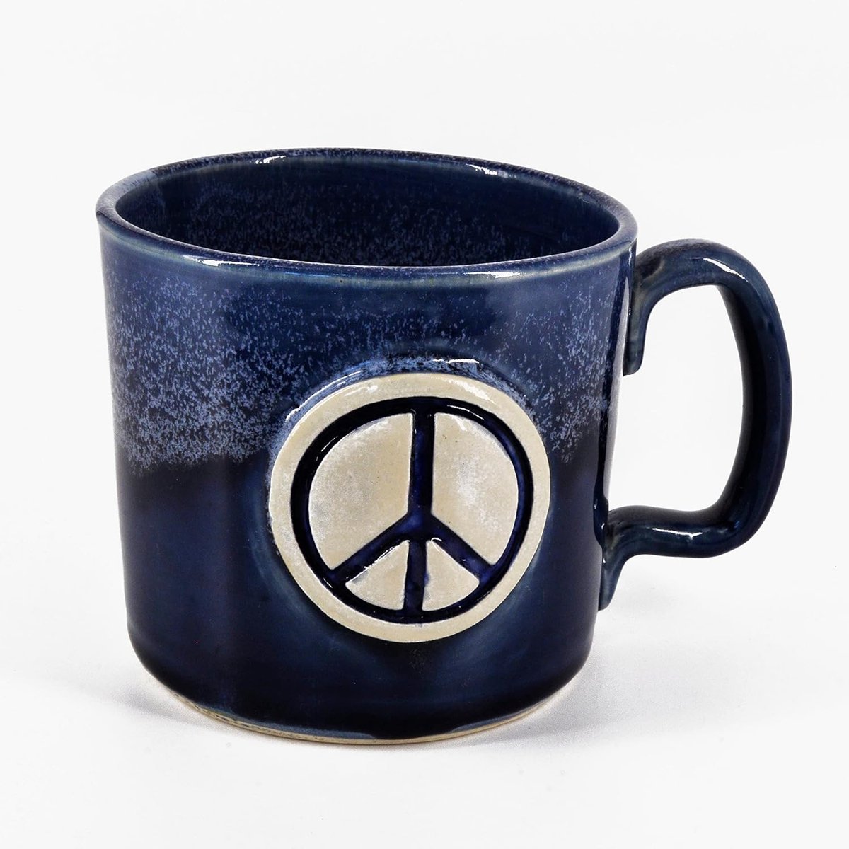 Handgemaakte koffiemok 12 oz blauw
