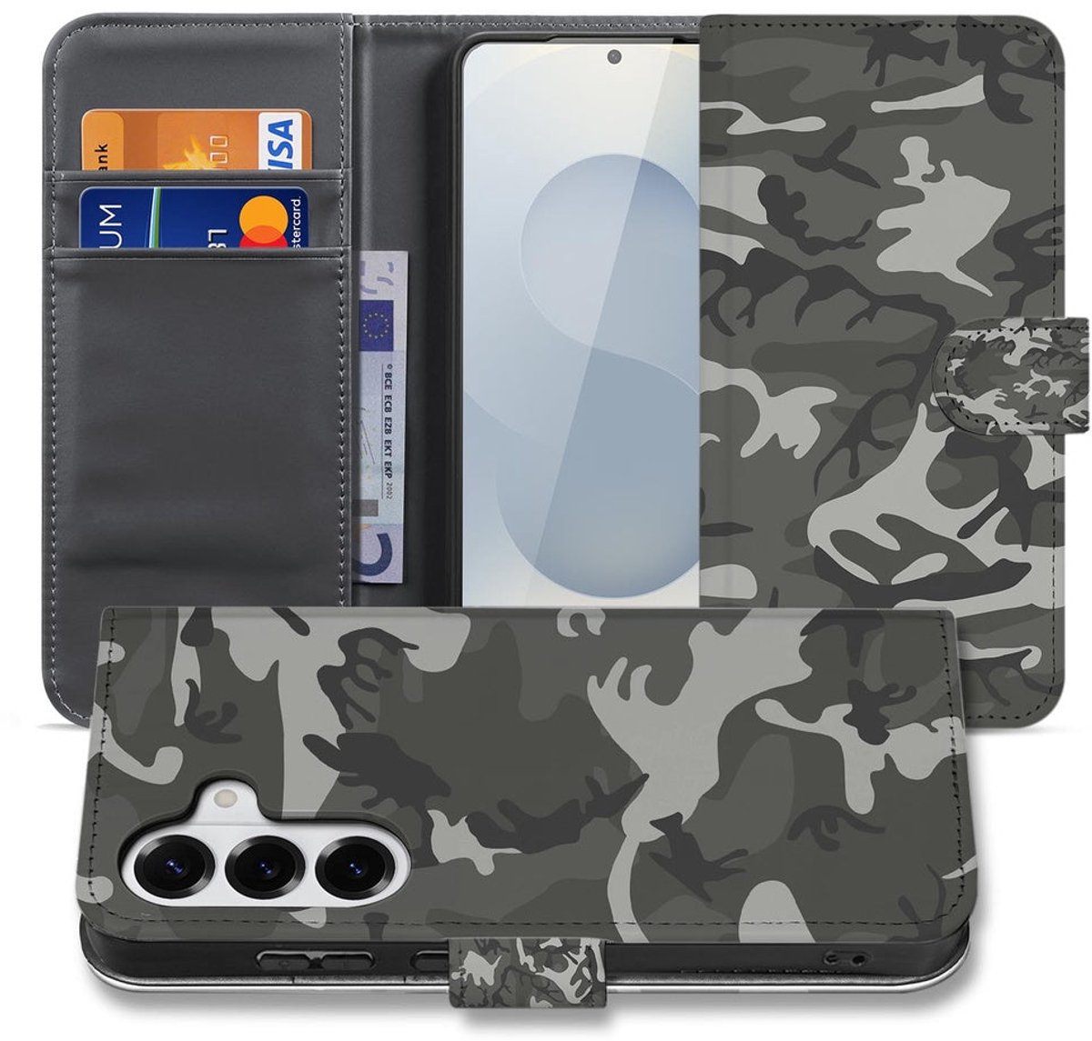 Samsung Galaxy S26 Book Case Hoesje Army Light Camouflage