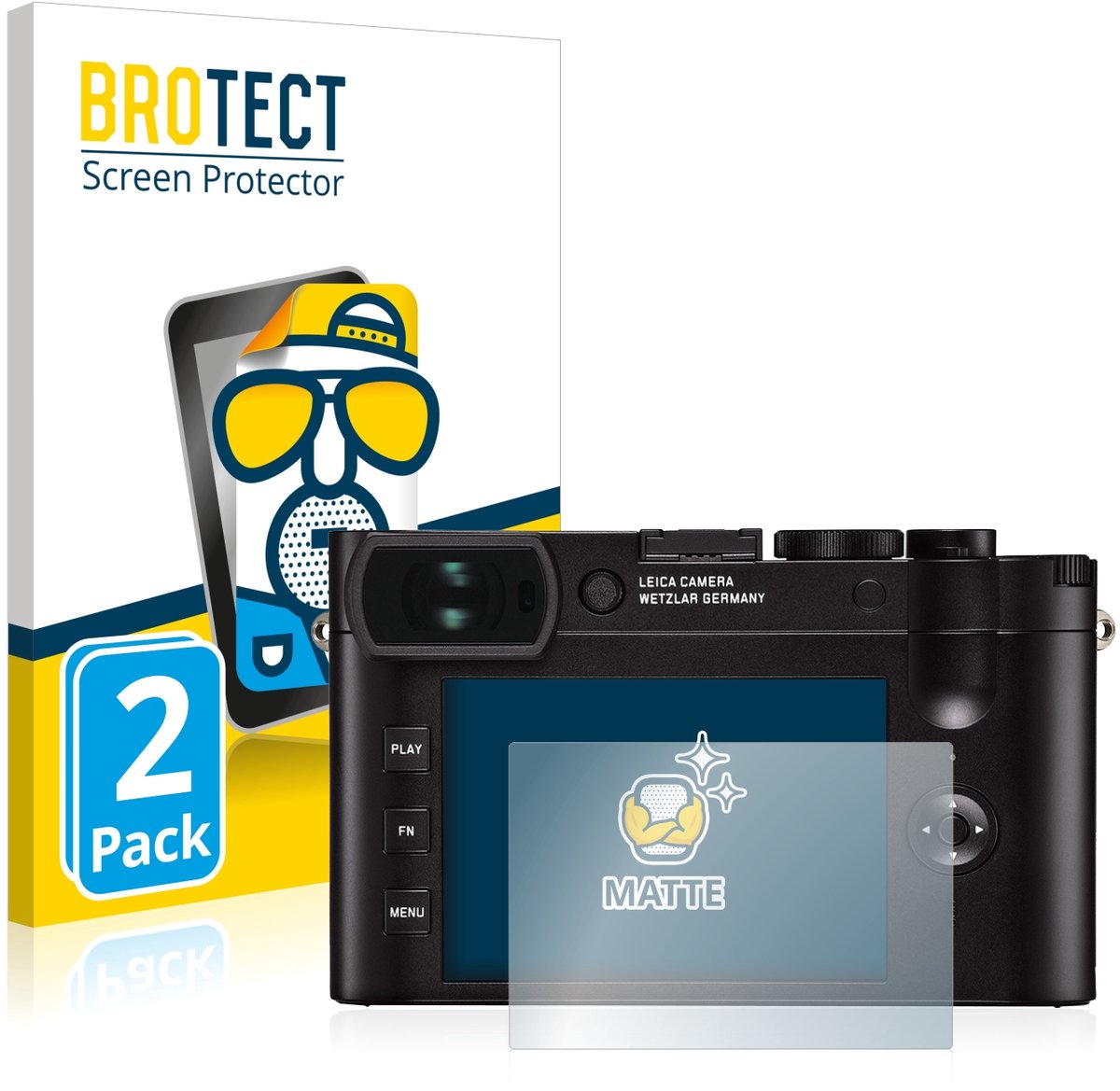 BROTECT - Screenprotector voor Leica Q2 - Folie Beschermfolie matte 2 Stuks