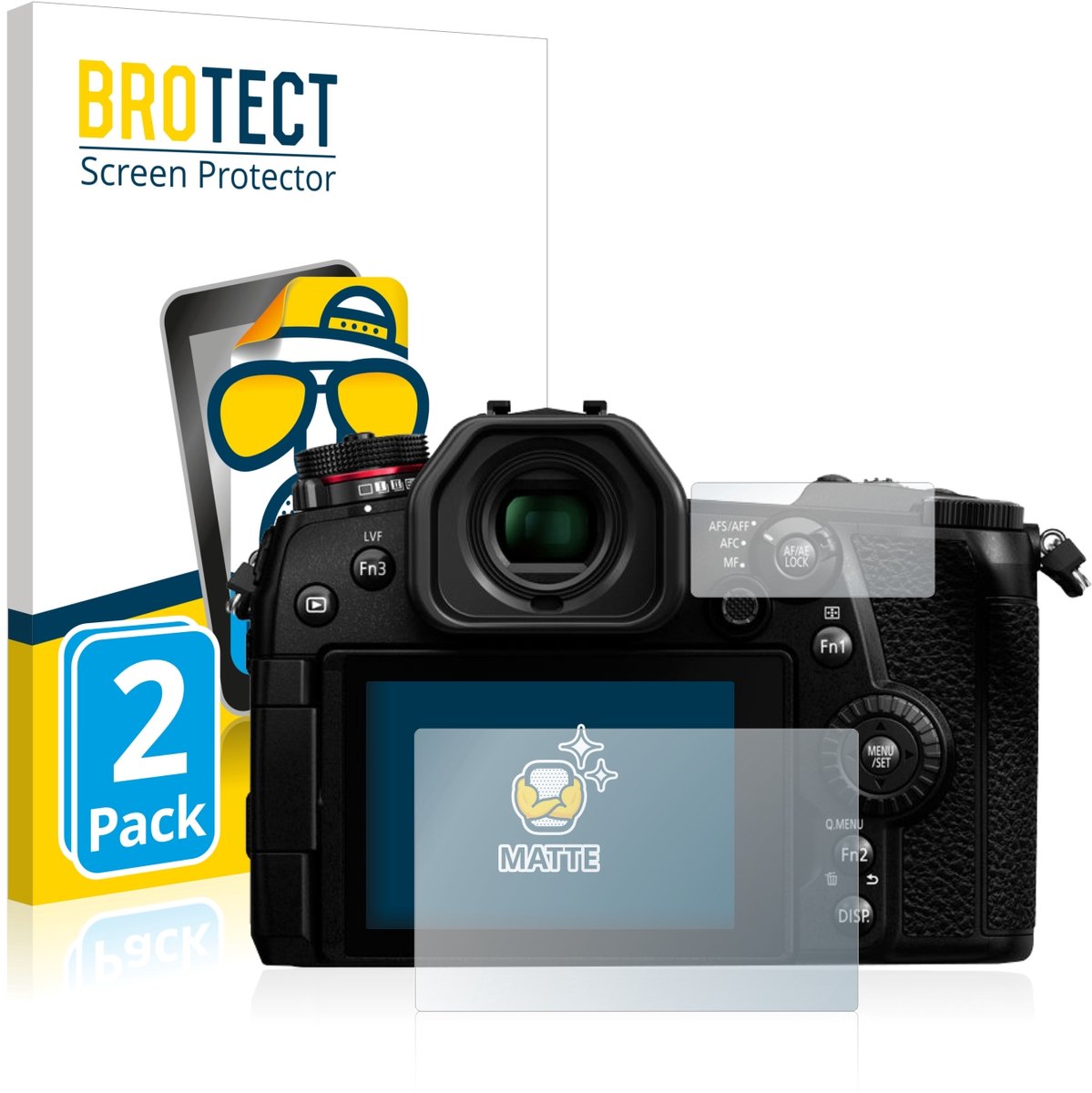 BROTECT - Screenprotector voor Panasonic Lumix DC-G9 - Folie Beschermfolie matte 2 Stuks