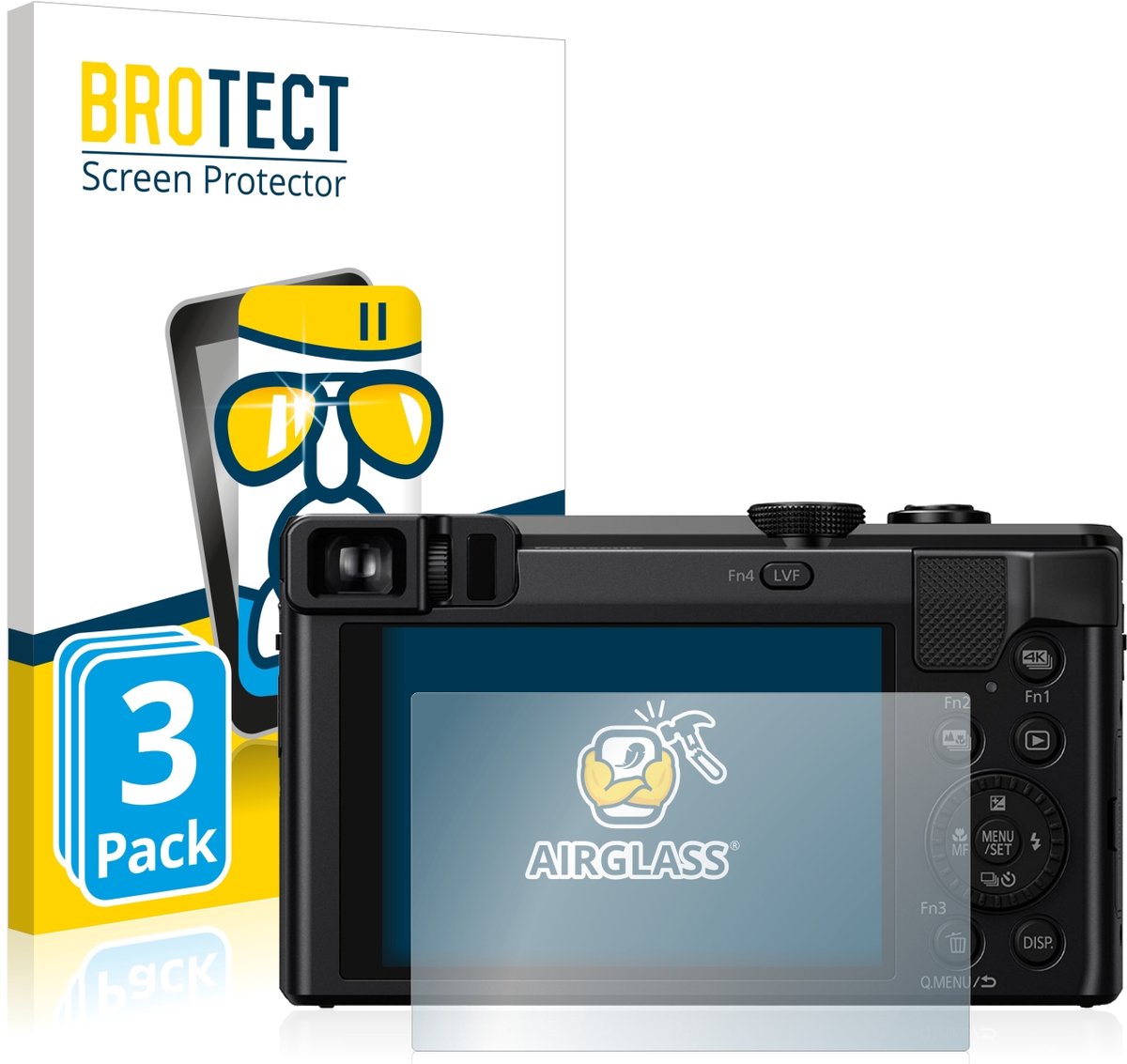 Screenprotector 3 Stuks voor Panasonic Lumix DMC-TZ81 Beschermglas transparant