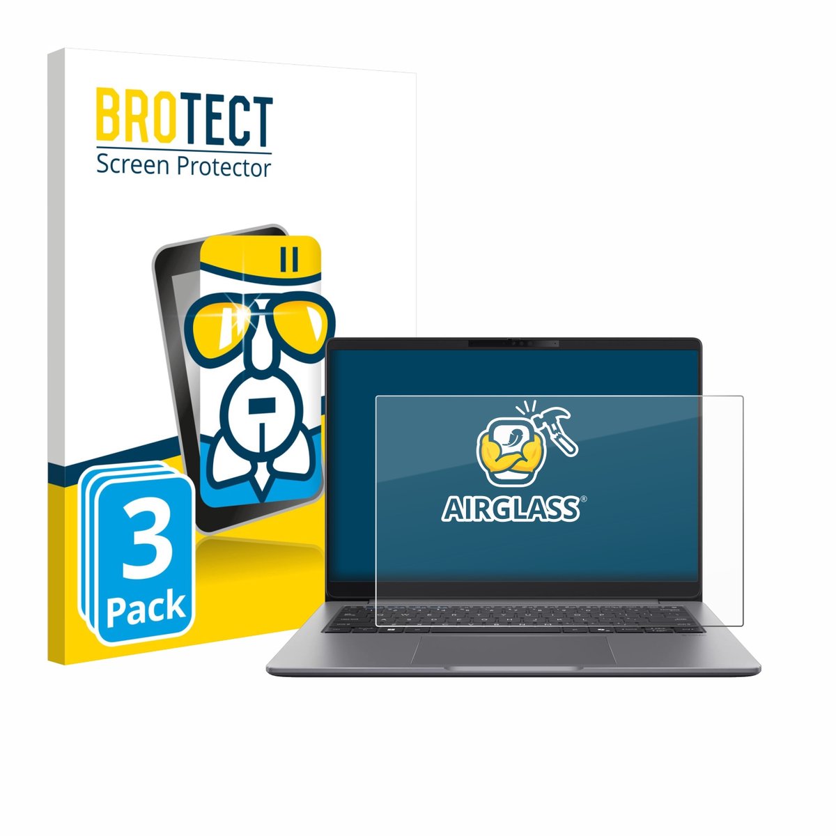 Screenprotector 3 Stuks voor ASUS ExpertBook P5 G2 Beschermglas transparant