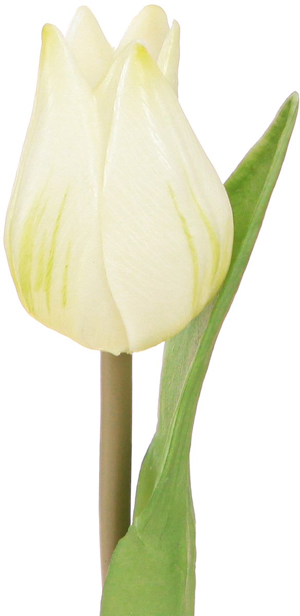 Viana Decoratieve Tulpen Kunstbloemen Wit Crème 20cm 6 st., 6 Stück