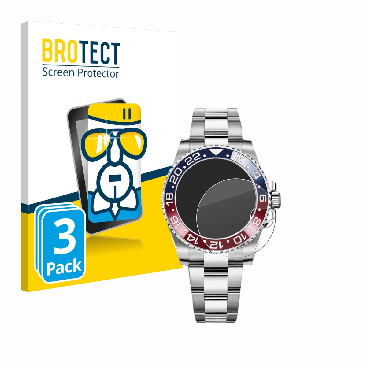 Screenprotector 3 Stuks voor Rolex GMT-Master II Beschermglas transparant