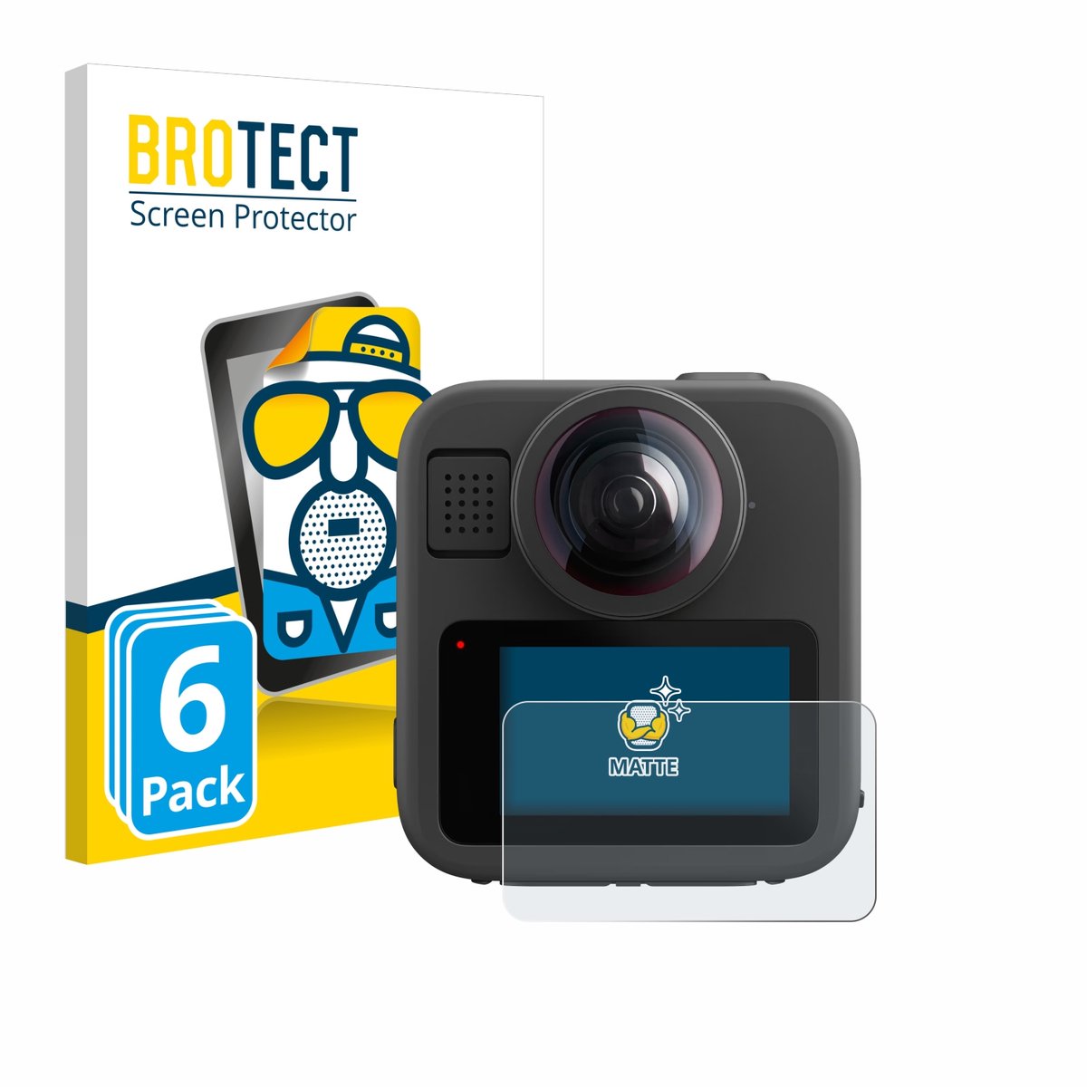 BROTECT - Screenprotector voor GoPro Max 2 - Folie Beschermfolie matte 6 Stuks