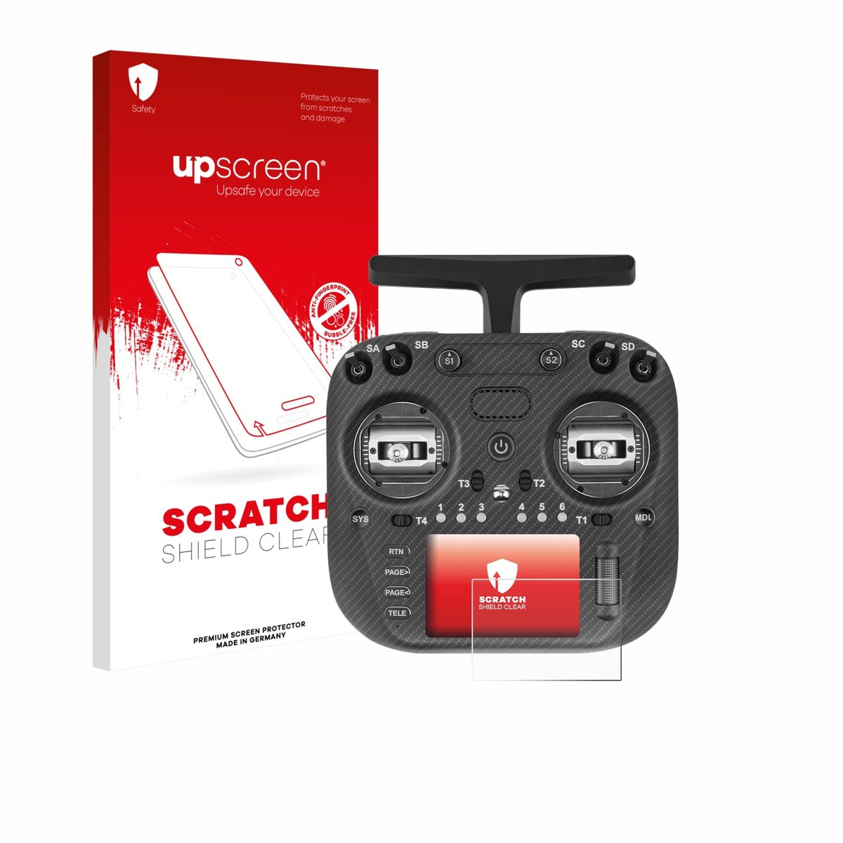 upscreen - Screenprotector voor Radiomaster TX15 Max - Folie Beschermfolie transparant