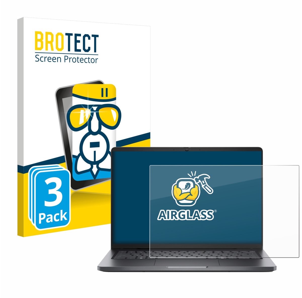 Screenprotector 3 Stuks voor Dell Pro 14 PC14250 Beschermglas transparant