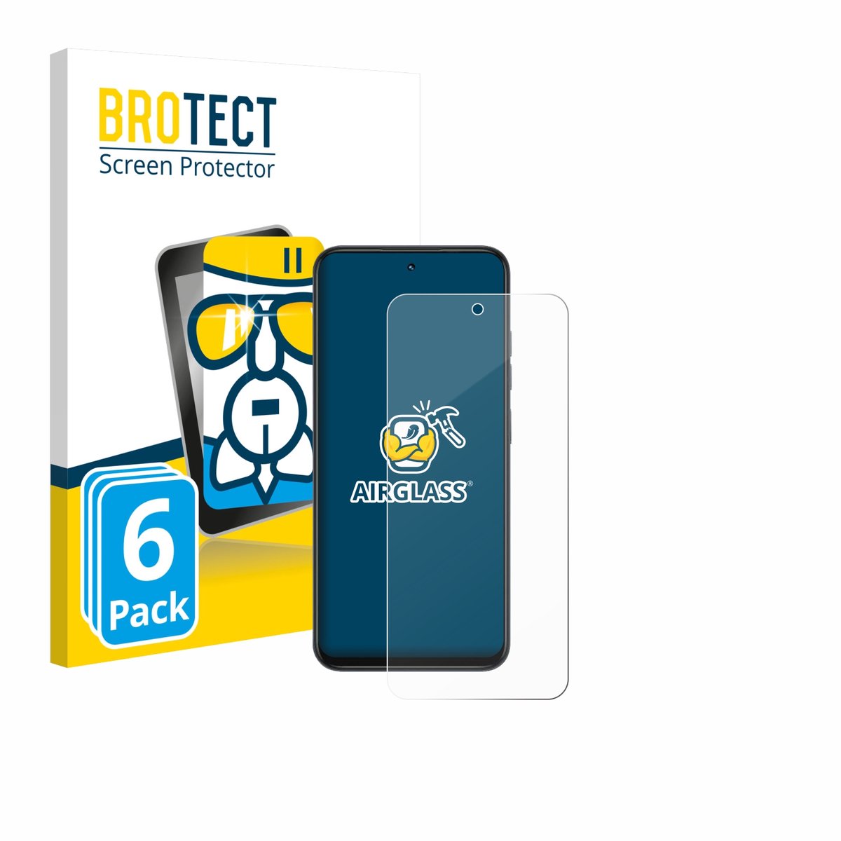 Screenprotector 6 Stuks voor Infinix Smart 10 Beschermglas transparant