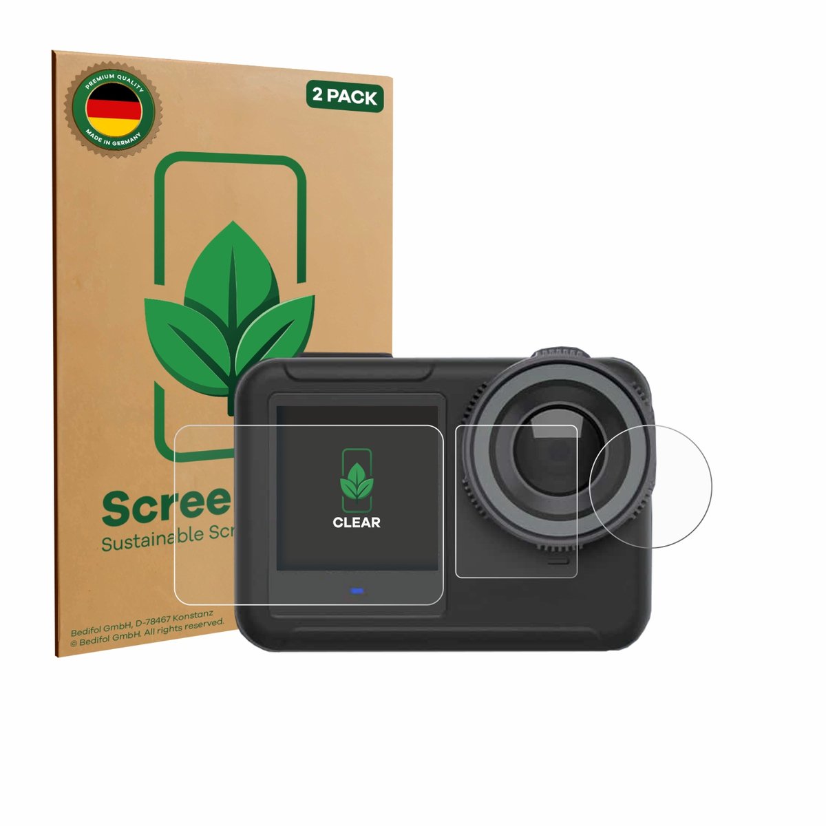 ScreenLeaf - Screenprotector voor SVBONY SVGO3 4K - Duurzame schermbescherming Folie Beschermfolie transparant 2 Stuks