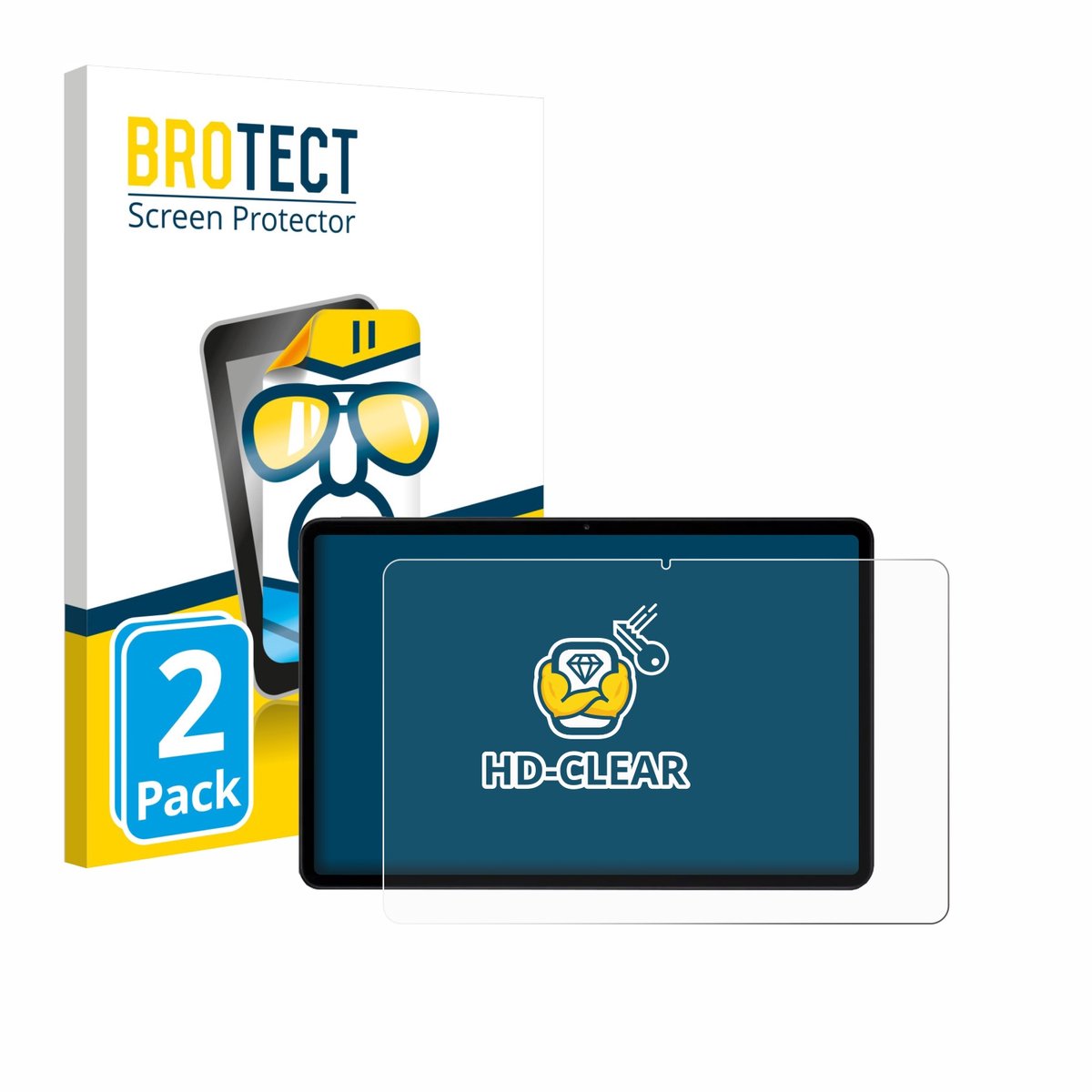 BROTECT - Screenprotector voor Xiaomi Poco Pad M1 - Folie Beschermfolie transparant 2 Stuks