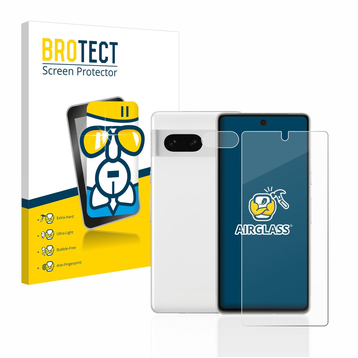 Screenprotector voor Google Pixel 7 (Voor+Camera) Beschermglas transparant