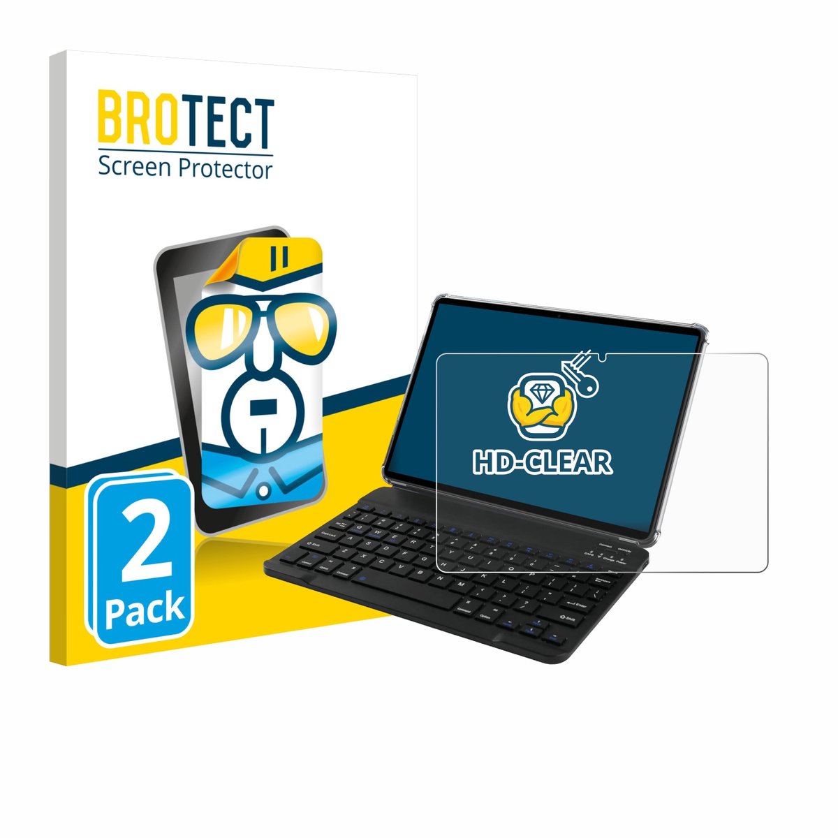 BROTECT - Screenprotector voor Tabwee T90 - Folie Beschermfolie transparant 2 Stuks
